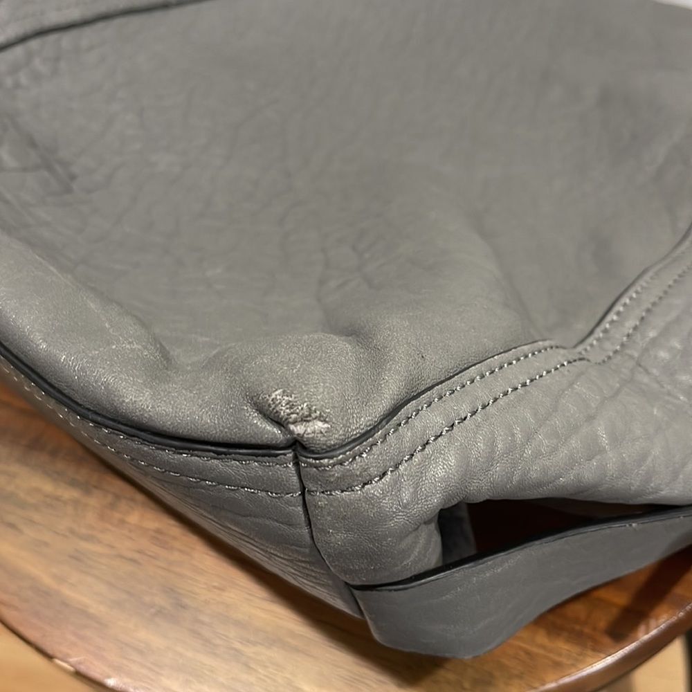 VINCE CAMUTO Gray Fava Leather Hobo - Picture 9 of 12